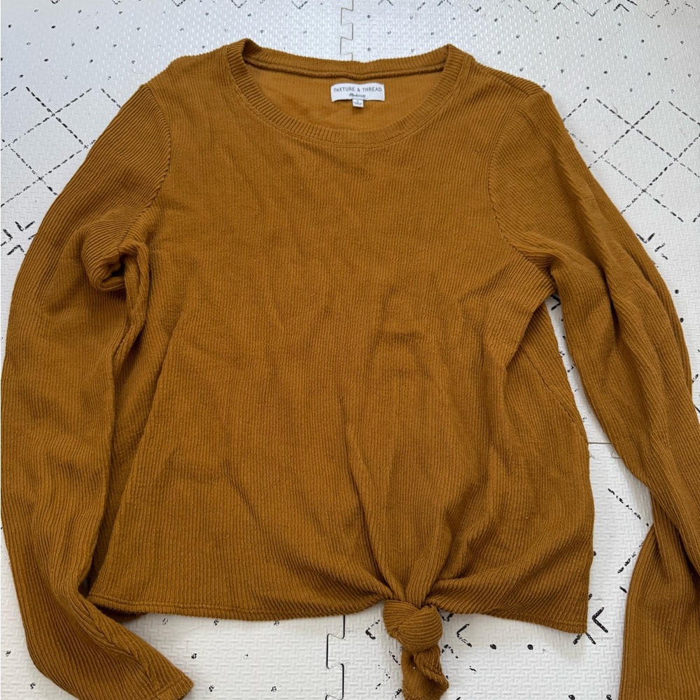 Madewell long sleeve tie shirt